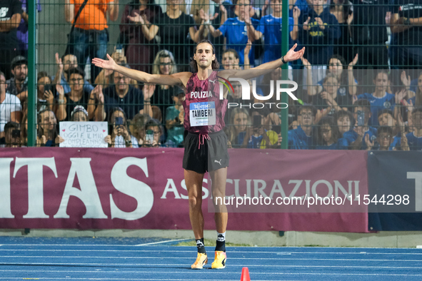 Gianmarco Tamberi from Italy participates in the 60th Palio Citta della Quercia, valid for the World Athletics Continental Tour, at Quercia...