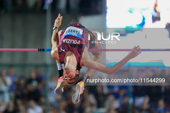 Gianmarco Tamberi from Italy participates in the 60th Palio Citta della Quercia, valid for the World Athletics Continental Tour, at Quercia...