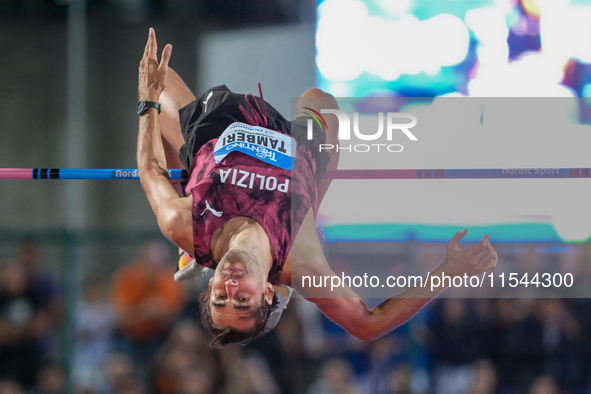 Gianmarco Tamberi from Italy participates in the 60th Palio Citta della Quercia, valid for the World Athletics Continental Tour, at Quercia...