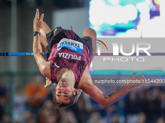 Gianmarco Tamberi from Italy participates in the 60th Palio Citta della Quercia, valid for the World Athletics Continental Tour, at Quercia...