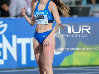 Eloisa Coiro from Italy participates in the 60th Palio Citta della Quercia, valid for the World Athletics Continental Tour, at Quercia Stadi...