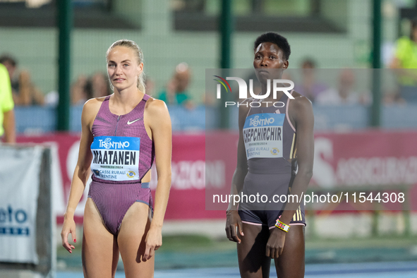 (Left to right) Eveliina Maattanen from Finland and Nelly Chepchirchir from Kenya during the 60th Palio Citta della Quercia, valid for the W...