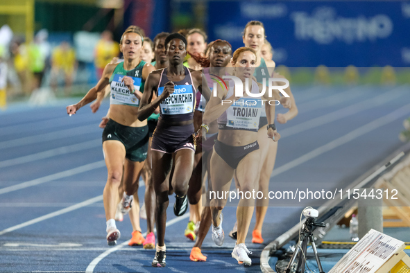 Serena Troiani from Italy and Nelly Chepchirchir from Kenya participate in the 60th Palio Citta della Quercia, valid for the World Athletics...