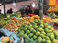 Connemara Market (Palayam Market) in Thiruvananthapuram, Kerala, India, on April 13, 2024. The Connemara Market (Palayam Market) is establis...