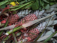 Pineapples are sold at the Connemara market (Palayam Market) in Thiruvananthapuram, Kerala, India, on April 13, 2024. The Connemara market (...