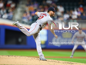 Boston Red Sox pitcher Kutter Crawford #50 throws during the second inning of the baseball game against the New York Mets at Citi Field in C...