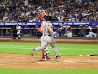 Boston Red Sox Masataka Yoshida #7 scores during the fifth inning of the baseball game against the New York Mets at Citi Field in Corona, N....