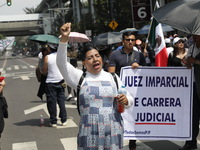 Law students from different universities join a demonstration outside the Sala de Armas in the Ciudad Deportiva to protest against the judic...