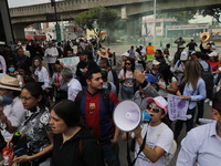 Law students from different universities join a demonstration outside the Sala de Armas in the Ciudad Deportiva to protest against the judic...