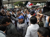 Law students from different universities join a demonstration outside the Sala de Armas in the Ciudad Deportiva to protest against the judic...