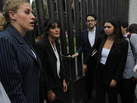 Law students from different universities join a demonstration outside the Sala de Armas in the Ciudad Deportiva to protest against the judic...