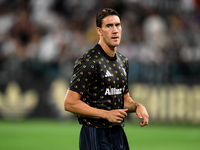 Dusan Vlahovic of Juventus during the Serie A match between Juventus FC and AS Roma at Allianz Stadium in Turin, Italy, on September 1, 2024...