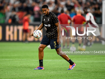 Bremer of Juventus during the Serie A match between Juventus FC and AS Roma at Allianz Stadium in Turin, Italy, on September 1, 2024. (