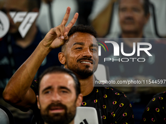 Danilo of Juventus during the Serie A match between Juventus FC and AS Roma at Allianz Stadium in Turin, Italy, on September 1, 2024. (