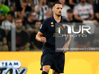 Federico Gatti of Juventus during the Serie A match between Juventus FC and AS Roma at Allianz Stadium in Turin, Italy, on September 1, 2024...