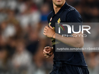 Dusan Vlahovic of Juventus during the Serie A match between Juventus FC and AS Roma at Allianz Stadium in Turin, Italy, on September 1, 2024...