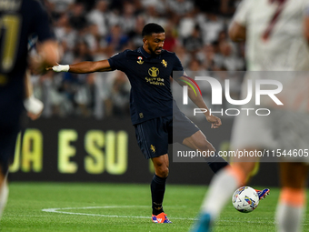 Bremer of Juventus during the Serie A match between Juventus FC and AS Roma at Allianz Stadium in Turin, Italy, on September 1, 2024. (