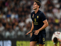 Dusan Vlahovic of Juventus during the Serie A match between Juventus FC and AS Roma at Allianz Stadium in Turin, Italy, on September 1, 2024...