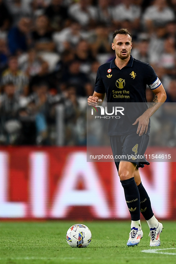 Federico Gatti of Juventus during the Serie A match between Juventus FC and AS Roma at Allianz Stadium in Turin, Italy, on September 1, 2024...