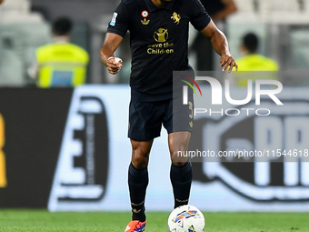 Bremer of Juventus during the Serie A match between Juventus FC and AS Roma at Allianz Stadium in Turin, Italy, on September 1, 2024. (