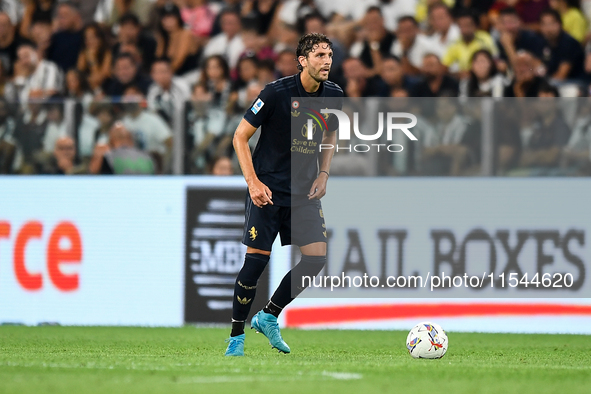 Manuel Locatelli of Juventus during the Serie A match between Juventus FC and AS Roma at Allianz Stadium in Turin, Italy, on September 1, 20...