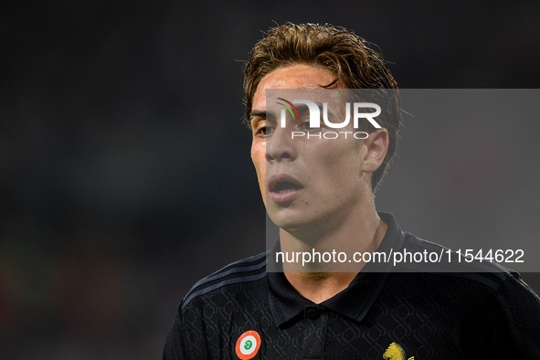 Kenan Yildiz of Juventus during the Serie A match between Juventus FC and AS Roma at Allianz Stadium in Turin, Italy, on September 01, 2024....