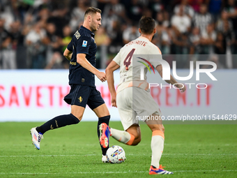 Teun Koopmeiners of Juventus during the Serie A match between Juventus FC and AS Roma at Allianz Stadium in Turin, Italy, on September 1, 20...