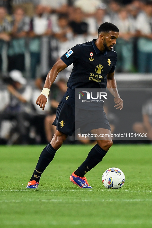 Bremer of Juventus during the Serie A match between Juventus FC and AS Roma at Allianz Stadium in Turin, Italy, on September 1, 2024. 