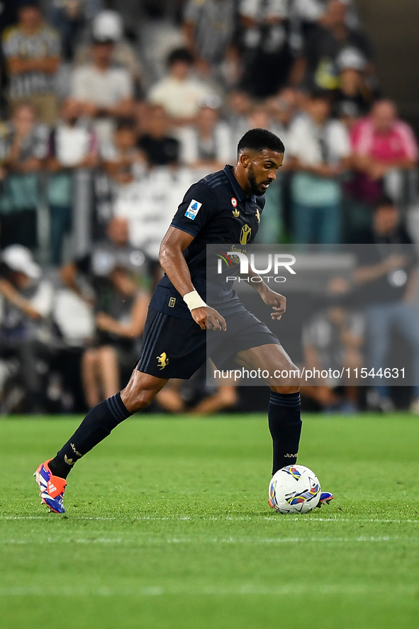 Bremer of Juventus during the Serie A match between Juventus FC and AS Roma at Allianz Stadium in Turin, Italy, on September 1, 2024. 