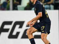 Andrea Cambiaso of Juventus during the Serie A match between Juventus FC and AS Roma at Allianz Stadium in Turin, Italy, on September 1, 202...