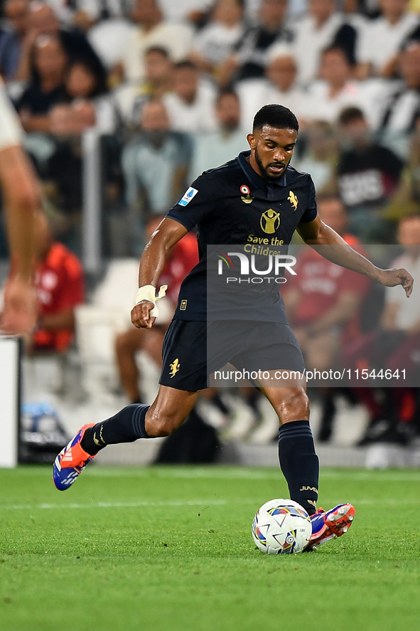 Bremer of Juventus during the Serie A match between Juventus FC and AS Roma at Allianz Stadium in Turin, Italy, on September 1, 2024. 