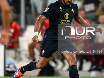 Bremer of Juventus during the Serie A match between Juventus FC and AS Roma at Allianz Stadium in Turin, Italy, on September 1, 2024. (