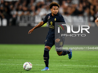 Weston McKennie of Juventus during the Serie A match between Juventus FC and AS Roma at Allianz Stadium in Turin, Italy, on September 1, 202...