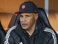 Carlos Paniagua coaches the Colombian national team during the FIFA U-20 Women's World Cup 2024 match between Colombia and Cameroon at the E...