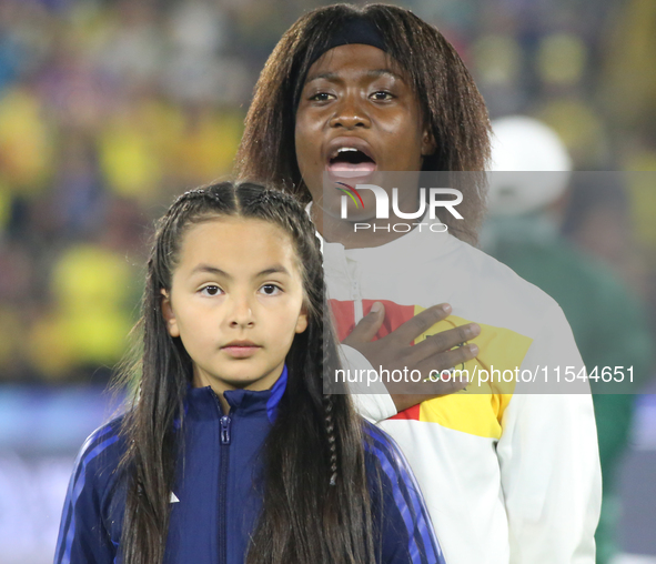 Naomi Eto of Cameroon during the FIFA U-20 Women's World Cup 2024 match between Colombia and Cameroon at the El Campin stadium in Bogota, Co...