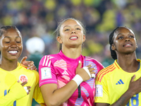 Sintia Cabezas, Luisa Agudelo, and Linda Caicedo of Colombia during the FIFA U-20 Women's World Cup 2024 match between Colombia and Cameroon...