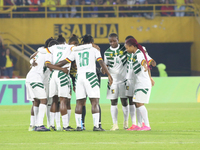 Cameroon players during the FIFA U-20 Women's World Cup 2024 match between Colombia and Cameroon at the El Campin stadium in Bogota, Colombi...