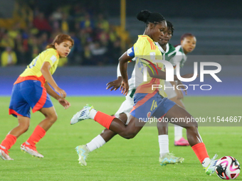 Linda Caicedo of Colombia controls the ball during the FIFA U-20 Women's World Cup 2024 match between Colombia and Cameroon at the El Campin...