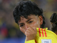 Yessica Munoz of Colombia celebrates scoring during the FIFA U-20 Women's World Cup 2024 match between Colombia and Cameroon at the El Campi...