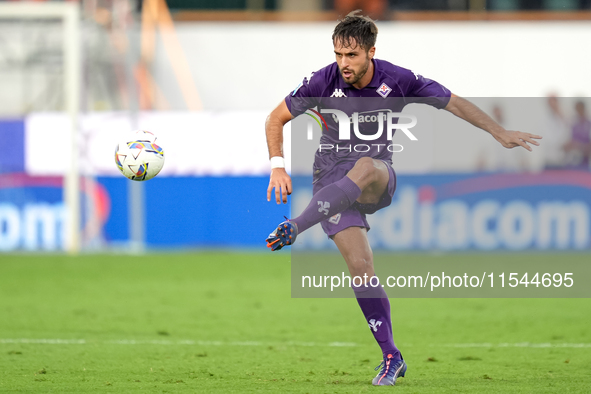 Luca Ranieri of ACF Fiorentina during the Serie A Enilive match between ACF Fiorentina and AC Monza at Stadio Artemio Franchi on September 0...