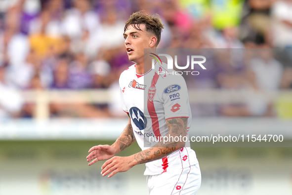 Daniel Maldini of AC Monza looks on during the Serie A Enilive match between ACF Fiorentina and AC Monza at Stadio Artemio Franchi on Septem...