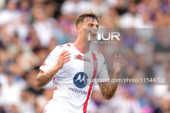 Daniel Maldini of AC Monza looks dejected during the Serie A Enilive match between ACF Fiorentina and AC Monza at Stadio Artemio Franchi on...