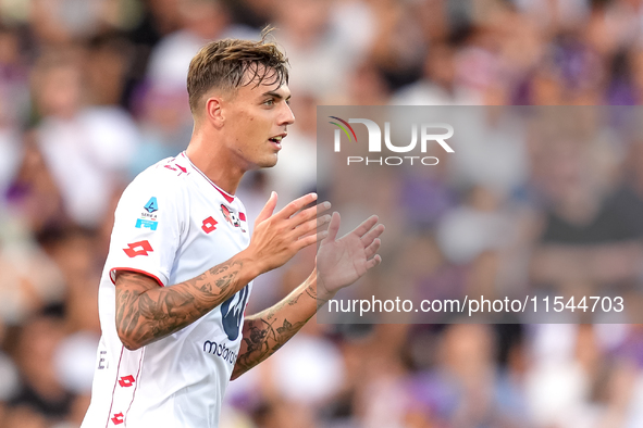 Daniel Maldini of AC Monza reacts during the Serie A Enilive match between ACF Fiorentina and AC Monza at Stadio Artemio Franchi on Septembe...