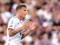 Daniel Maldini of AC Monza reacts during the Serie A Enilive match between ACF Fiorentina and AC Monza at Stadio Artemio Franchi on Septembe...