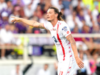 Milan Djuric of AC Monza gestures during the Serie A Enilive match between ACF Fiorentina and AC Monza at Stadio Artemio Franchi on Septembe...