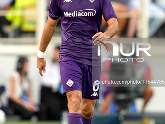 Luca Ranieri of ACF Fiorentina during the Serie A Enilive match between ACF Fiorentina and AC Monza at Stadio Artemio Franchi on September 0...