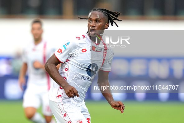 Warren Bondo of AC Monza looks on during the Serie A Enilive match between ACF Fiorentina and AC Monza at Stadio Artemio Franchi on Septembe...