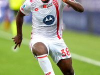 Warren Bondo of AC Monza in action during the Serie A Enilive match between ACF Fiorentina and AC Monza at Stadio Artemio Franchi on Septemb...