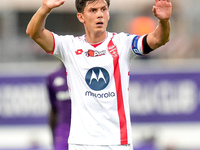 Matteo Pessina of AC Monza gestures during the Serie A Enilive match between ACF Fiorentina and AC Monza at Stadio Artemio Franchi on Septem...