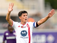 Matteo Pessina of AC Monza gestures during the Serie A Enilive match between ACF Fiorentina and AC Monza at Stadio Artemio Franchi on Septem...